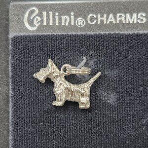 NWT Cellini Sterling Silver Three Dimensional Scottie Dog Charm